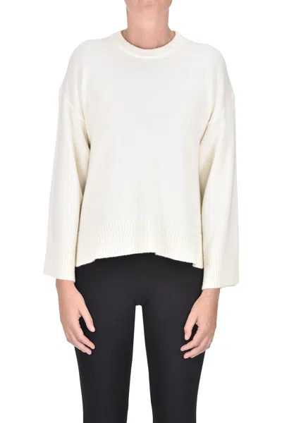 Purotatto Cashmere Boxy Pullover In White