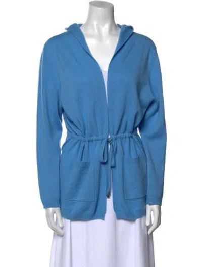 Pre-owned Purotatto Cashmere V-neck Sweater In Blue