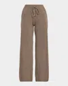 Purotatto Cashmere Wide-leg Pants In Brown