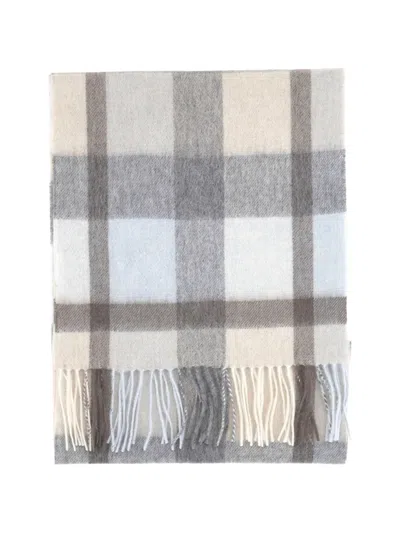 Purotatto Check-pattern Fringed Scarf In Multi