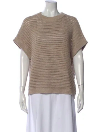 Pre-owned Purotatto Crew Neck Short Sleeve Top In Neutral