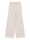 Purotatto Elasticated-waist Knitted Trousers In Neutral