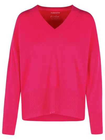 Purotatto Fuchsia Cashmere Sweater In Purple