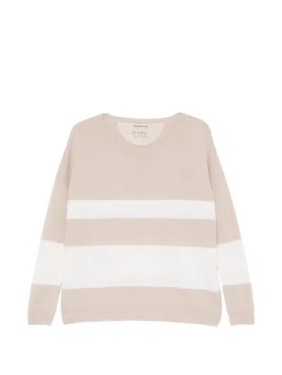 Purotatto Horizontal-stripe Sweater In Brown