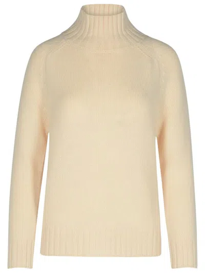 PUROTATTO PUROTATTO IVORY CASHMERE TURTLENECK SWEATER