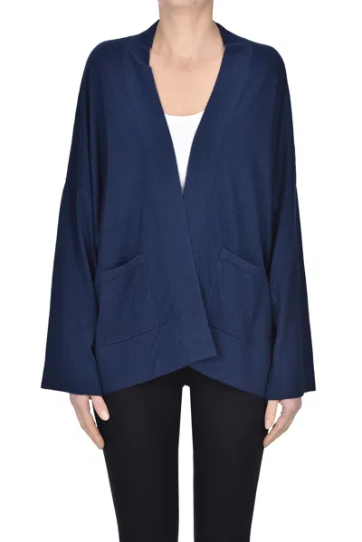 Purotatto Kimono Style Cardigan In Blue