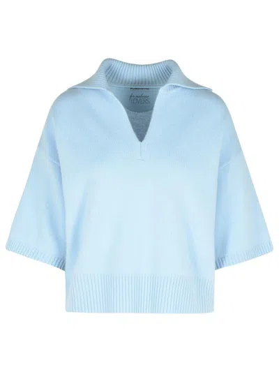 Purotatto Light Blue Cashmere Sweater