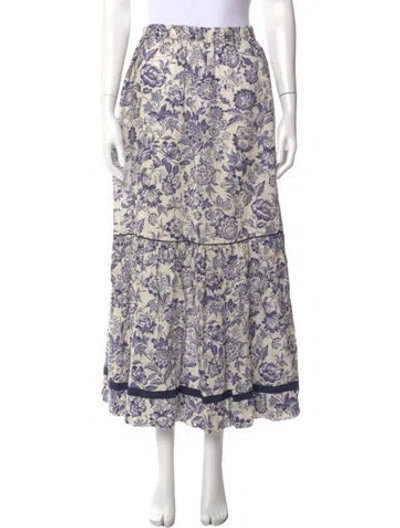 Pre-owned Purotatto Linen Midi Length Skirt In Multi