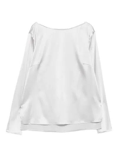 Purotatto Long-sleeve Blouse In White