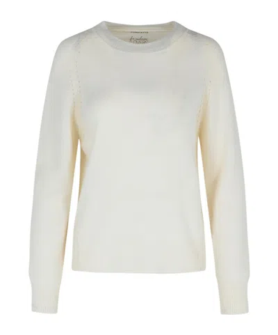 Purotatto Long-sleeved Sweater In White