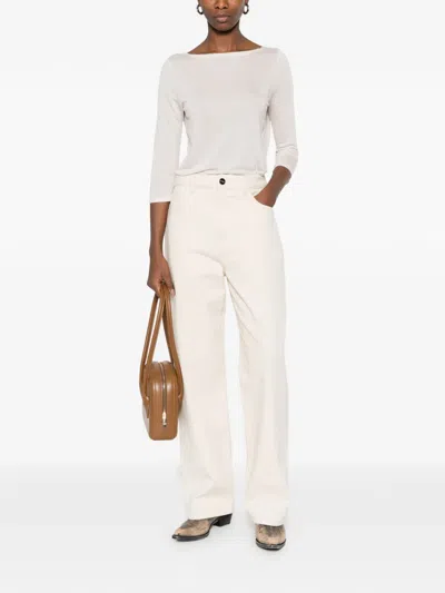 Purotatto Long-sleeved Top In White