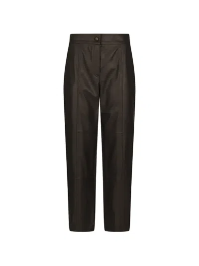 Purotatto Panelled-design High-waisted Trousers In Black