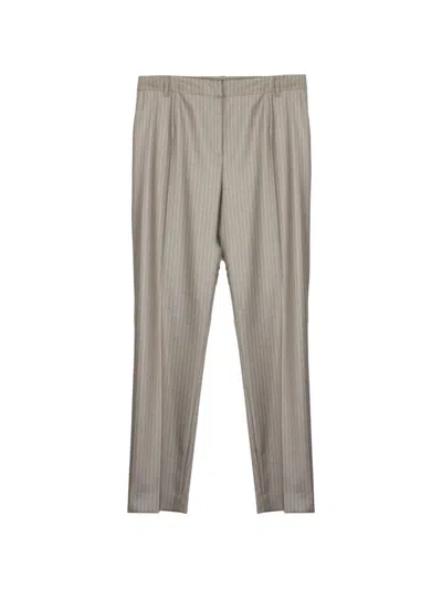 Purotatto Pinestripe Straight-leg Jeans In Neutral