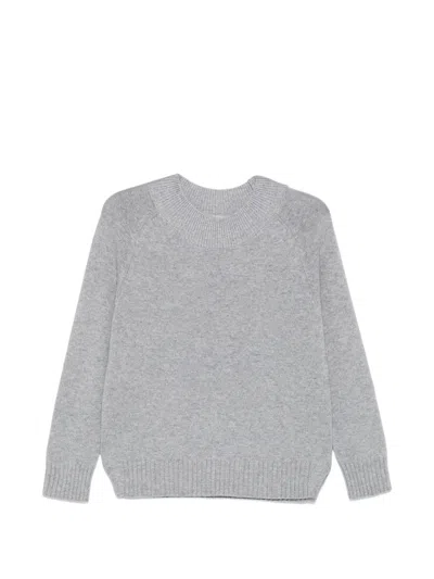 Purotatto Raglan-sleeve Ribbed-trim Sweater In Gray
