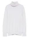 Purotatto Roll-neck Long-sleeve Sweater In White