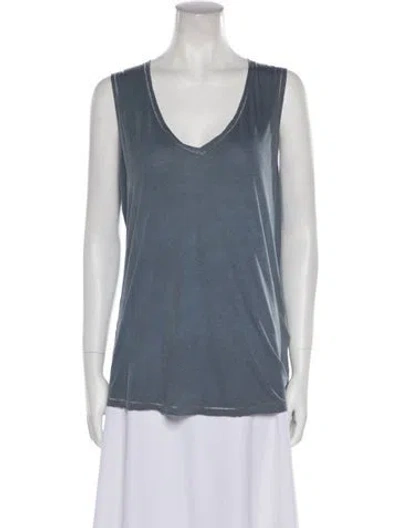 Pre-owned Purotatto Scoop Neck Sleeveless Top In Blue