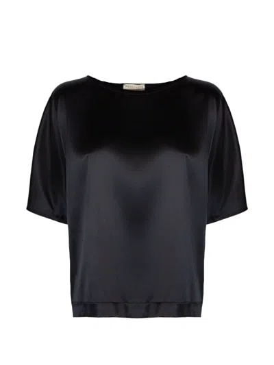 Purotatto Short Sleeve Blouse In Black
