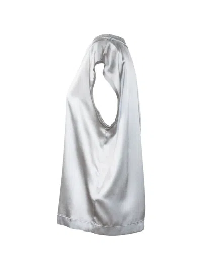 Purotatto Short Sleeve Blouse In Gray