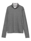 Purotatto Striped Turtleneck Top In Multi