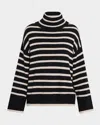 Purotatto Striped Wool-cashmere Sweater In Black