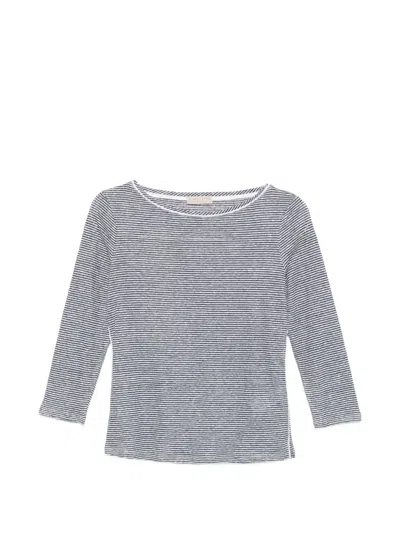 Purotatto Striped-pattern Top In Blue