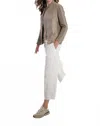 Purotatto Suede And Knit Jacket In Taupe In Brown