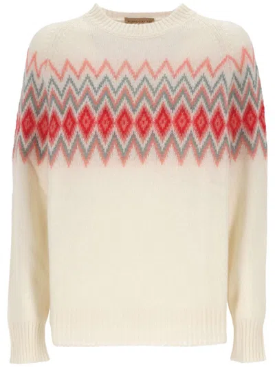 Purotatto Jumpers In Jacquard B.latte - Ibisco