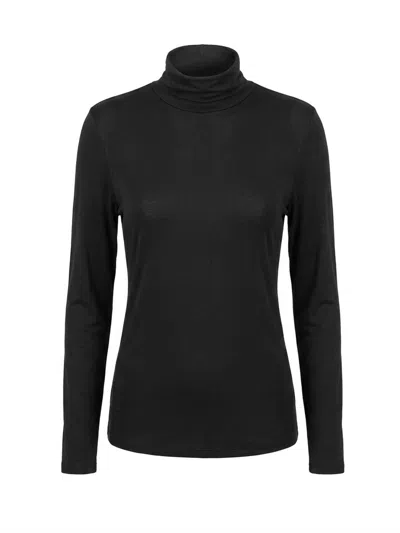 Purotatto Roll-neck Long-sleeve Sweater In Black