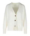 Purotatto V-neck Knitted Cardigan In White