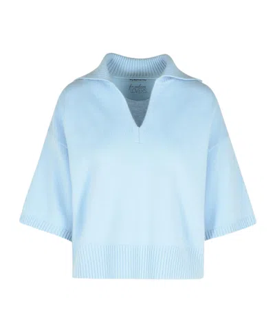 Purotatto V-neck Sweater In Blue