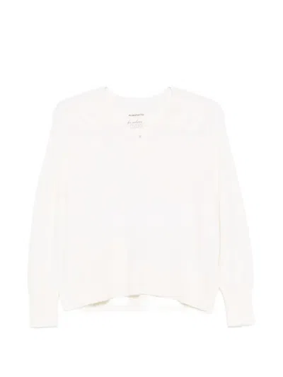 Purotatto V-neck Sweater In White