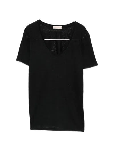 Purotatto V-neck T-shirt In Black