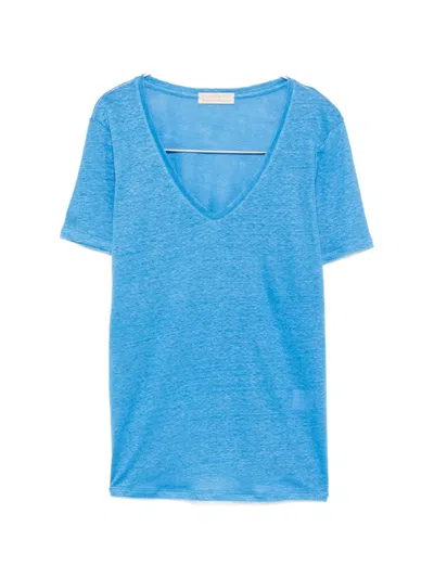 Purotatto V-neck T-shirt In Blue