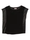Purotatto Velvet Panel Top In Black
