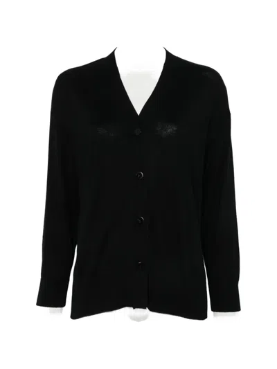 Purotatto V-neck Cardigan In Black
