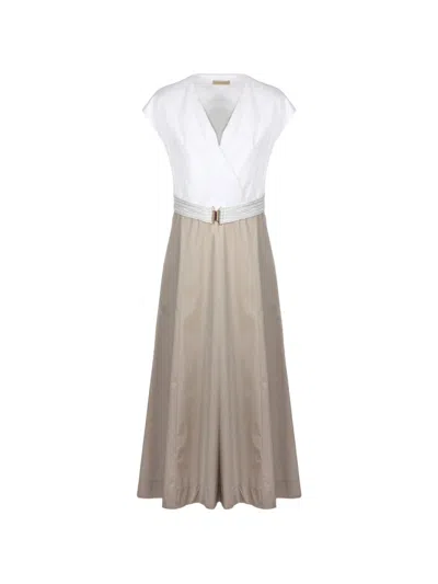 Purotatto V-neck Maxi Dress In Animal Print