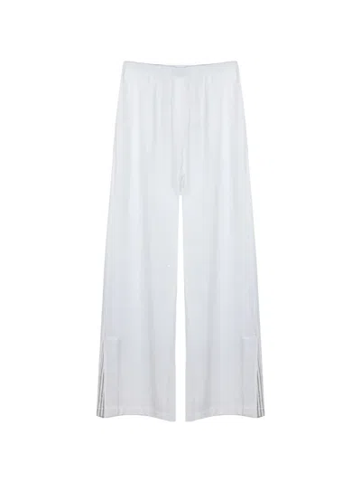 Purotatto Wide-leg Trousers In White