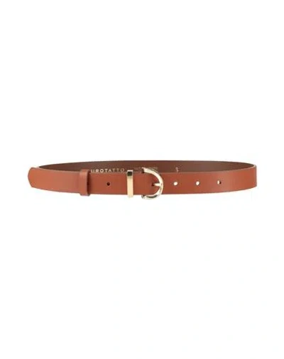 Purotatto Woman Belt Brown Size M Leather