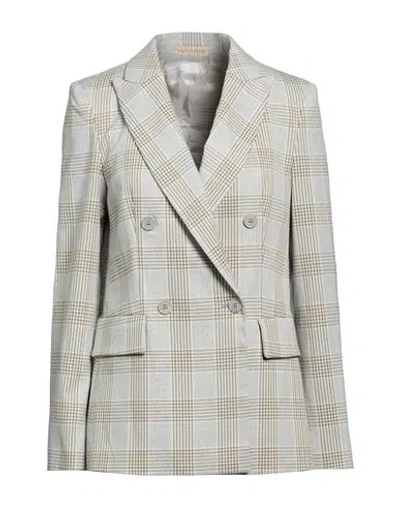 Purotatto Woman Blazer Light Grey Size 6 Viscose, Polyester, Elastane In Gray