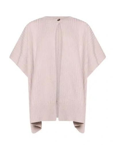 Purotatto Woman Cape Blush Size 8 Wool, Cashmere In Pink