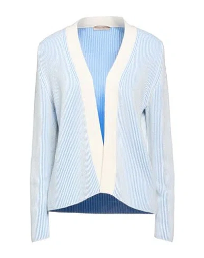Purotatto Woman Cardigan Azure Size 6 Cashmere In Blue