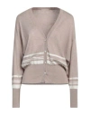 Purotatto Woman Cardigan Beige Size 6 Silk, Cashmere In Beige