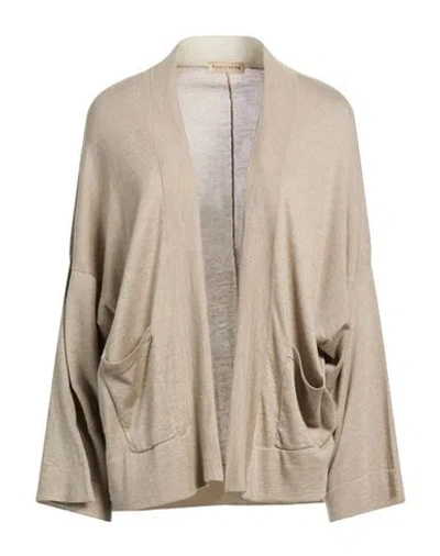 Purotatto Woman Cardigan Beige Size 6 Silk, Cashmere In Neutral