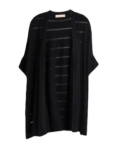 Purotatto Woman Cardigan Black Size 6 Silk, Cashmere