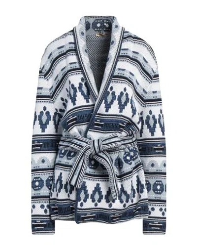 Purotatto Woman Cardigan Blue Size 8 Cotton