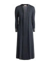 Purotatto Woman Cardigan Charcoal Size 6 Wool