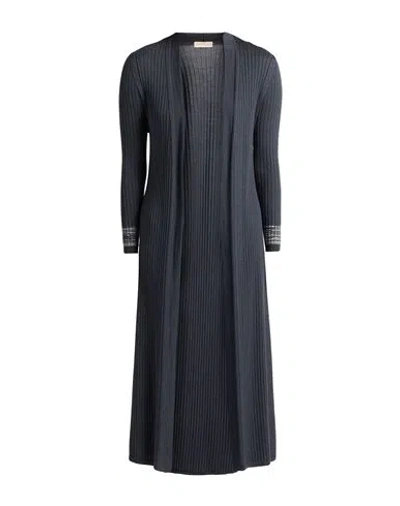 Purotatto Woman Cardigan Charcoal Size 6 Wool