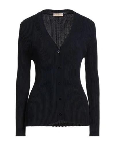 PUROTATTO PUROTATTO WOMAN CARDIGAN MIDNIGHT BLUE SIZE 12 COTTON