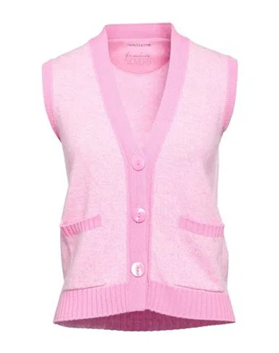 Purotatto Woman Cardigan Pink Size 2 Cashmere
