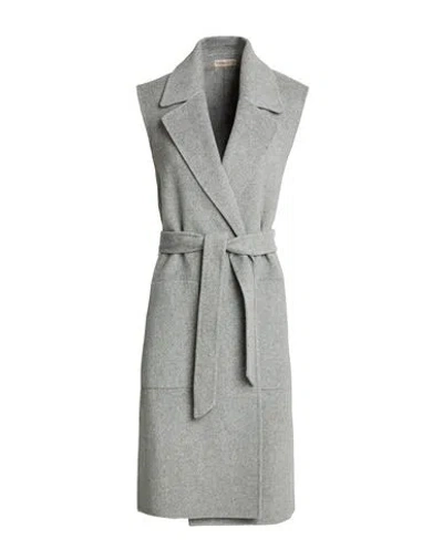 Purotatto Woman Coat Light Grey Size 8 Cashmere, Wool In Gray